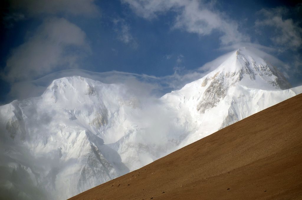 45 Gasherbrum II E, Gasherbrum II North Face Early Morning From Gasherbrum North Base Camp In China